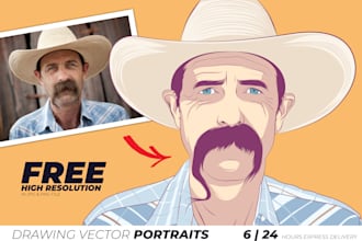 making vector portrait for you