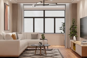 create an interior, 3d photorealistic renders