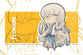 draw cute chibi cartoon characters for your character