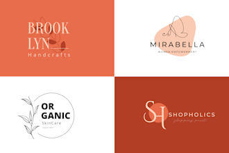 do modern, minimal and sophisticated feminine logo design
