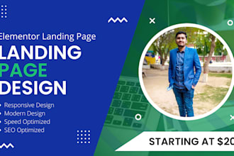 create elementor landing page design
