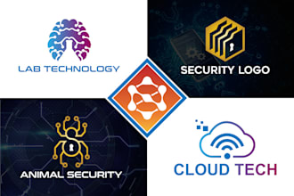 design tech crypto security and technology logo
