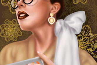 create lovely digital portrait for you