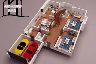 make professional 3d plan by 3d max