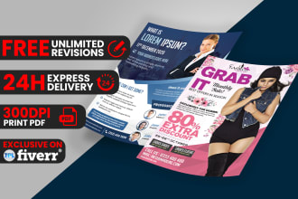 design a flyer, brochure, trifold, bifold, leaflet or poster