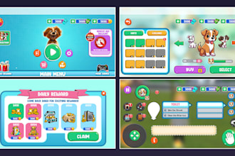 create amazing 2d game graphics, game banner and UI UX design