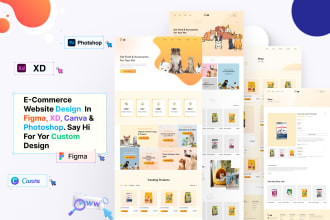 design ecommerce web template in PSD, xd, or figma website