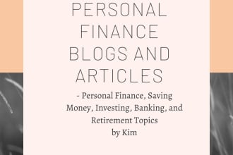 write personal finance blog posts and website content