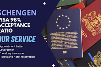 assist with schengen visa application and travel plan