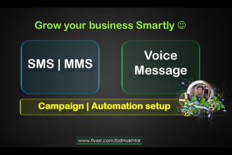 setup sms, mms, voice message campaign, automation