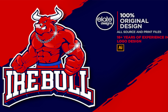 design professional mascot, cartoon and e sports logo