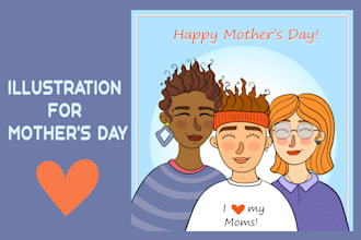 create illustration for mothers day