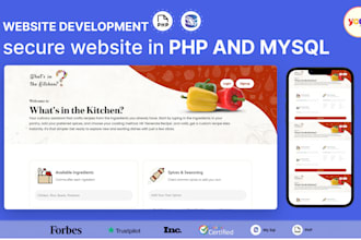 create complete and secure website in PHP and mysql