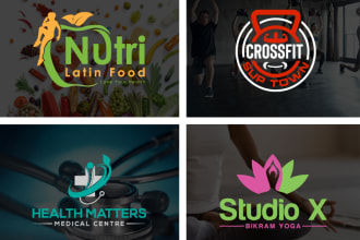 do professional nutrition, health, fitness, and yoga logo
