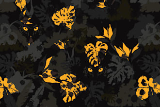 design a camouflage pattern for fabric