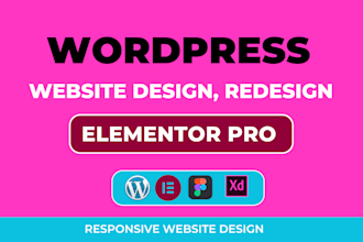be your wordpress elementor developer,  design wp website