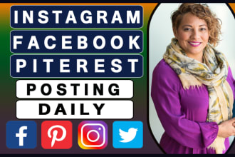 do daily post for instagram, pinterest and facebook business page