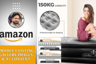 create amazon product listing gallery images infographics