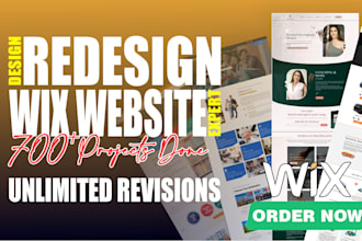 design, redesign wix website and a business wix website
