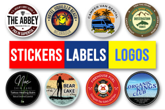 design logo, stickers and flyers with premium fonts