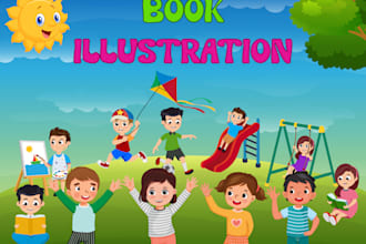 design children story book illustration in quick time