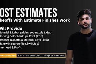 offer building cost estimates of finishes work