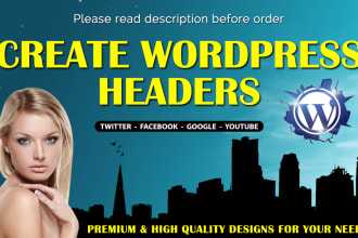 create professional wordpress headers