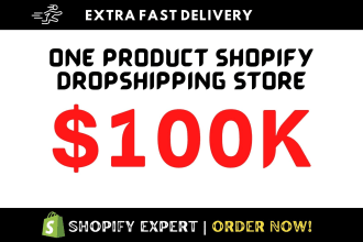 create a one product shopify dropshipping store