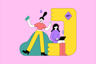 create a simple colorful illustration for your app and web