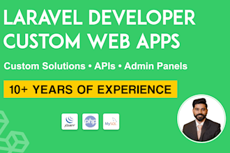 fix bugs, develop custom website and rest apis in laravel