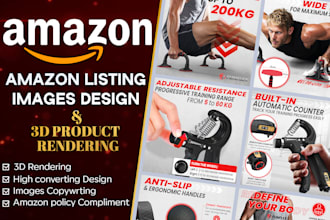 do 3d product rendering  and design amazon listing images ebc