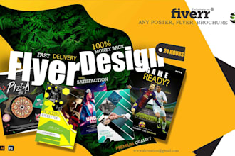 design any poster, flyer, or a brochure