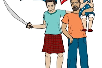 record a 2 person Scottish and American Profesional or Comedy Style Voice over