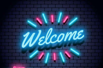 replicate your text or logo in neon style