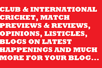 write a professional article on cricket