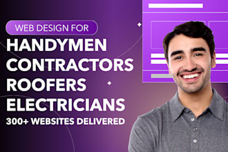 design plumbing, hvac, roofing, electrician, handyman plumber contractor website