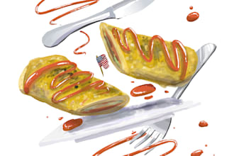draw food illustration or anything