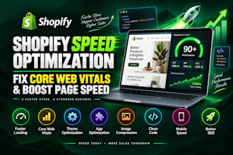 do shopify speed optimization, fix core web vitals and boost page speed