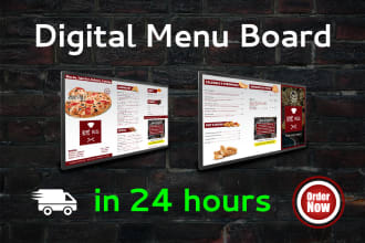 设计数字菜单板电视菜单，用于餐厅LED菜单