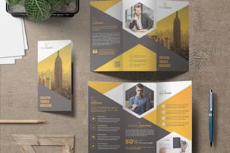 design trifold brochure,booklet,company profile etc