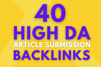 do article submission manually create high da contextual SEO backlinks