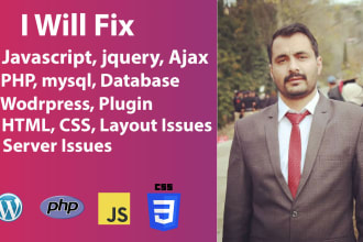 write fix wordpress html css javascript php