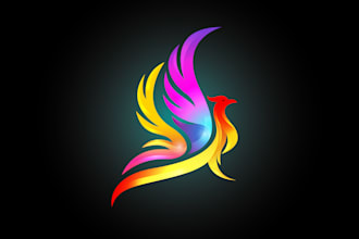 do a digital hand drawn neon business logo design