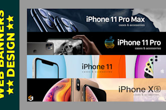 web banner design, promotion banner, ads banner, etc