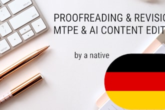 revision and proofread german texts