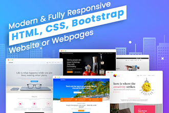 design modern responsive website with HTML CSS bootstrap 5