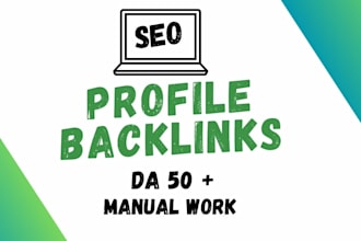 build high authority SEO profile backlinks manually