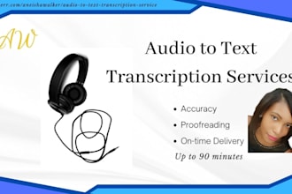 transcribe audio to text and do transcription services