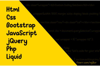 do custom html, css, js, php, shopify liquid coding solution