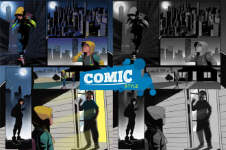 create comic book and custom illustration